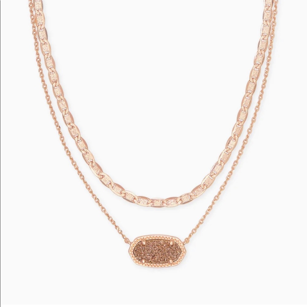 Kendra Scott Elisa Multi-Strand Necklace Rose Gold